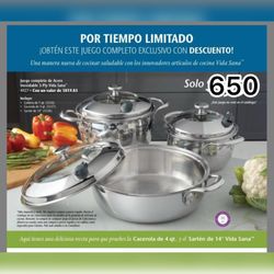 Juego  de  Ollas de  5ply Vida Sana  Ph