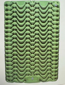 Double Camping Sleeping Pad: Extra Thickness 4-Inch Inflatable Sleeping Mat with Built-in Pillow Pump. Compact, Ultralight, and Waterproof Camping Air