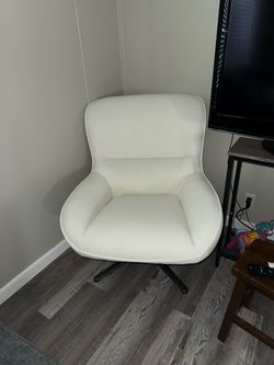 Set of two modern swivel accent chairs