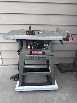 Craftsman Table Saw With Stationary Or Movable Stand
