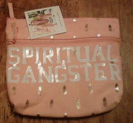 NWT Spiritual Gangster metallic pineapple dry bag / clutch