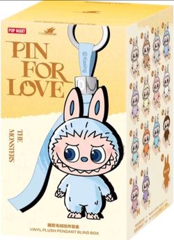 POP MART THE MONSTERS Labubu "Pin for Love" Series Vinyl Plush Pendant blind box.