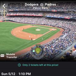6 Tickets To Dodgers-Padres Sunday 1pm 5/12