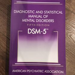 Diagnostic and Statistical Manual of Mental Disorders, 5th Edition: DSM-5
Book by American Psychiatric