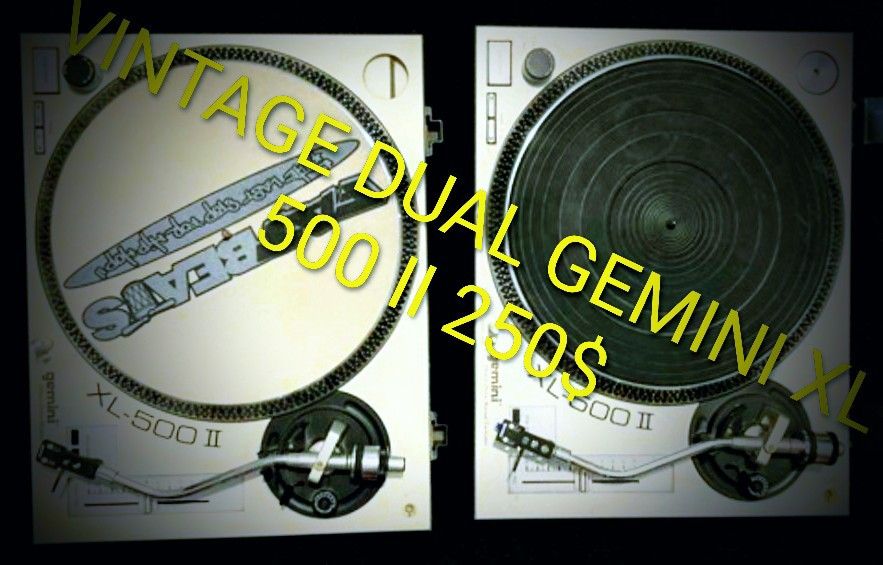 Dual Gemini  XL 500 II DJ TURNTABLES W CASE