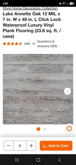 50 Boxes Lake Annette Oak 12 MIL x 7 in. W x 48 in. L Click Lock Waterproof Luxury Vinyl Plank Flooring (23.8 sq. ft. / case)