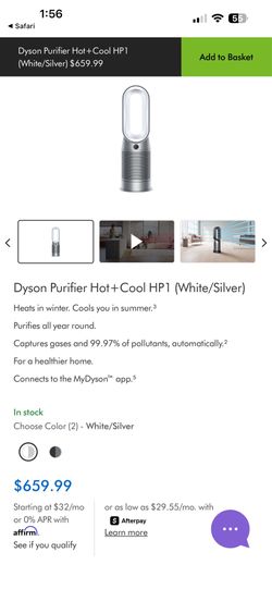 Dyson Purifier Hot + Cool HP1 (White/Silver)