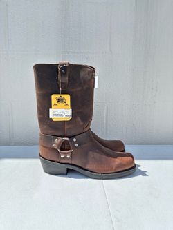 Durango Harness Square Toe Pull On Cowboy Men Brown Casual Boots RD594 SIZE 8М