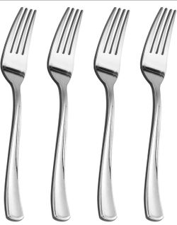New 300 Pack Silver Plastic Forks, Heavy Duty Forks Disposable