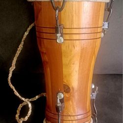 Latin Percussion Bata Drum Small Afro-Cuban Double-Headed Hourglass Wood Metal