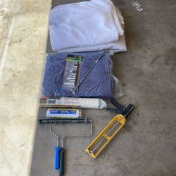 Drop Cloths, Paint Rollers,  10mm Sockets, Moving Blanket