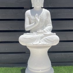 Concrete Buddha And Pedestal