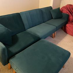 Green Reclinable Sectional Couch