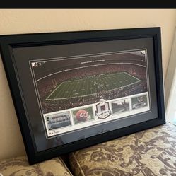 Authentic Kansas City Cheifs Official Game Picture Framed