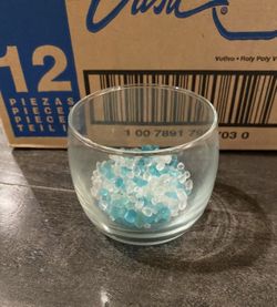 6 Large Votive Glasses $22