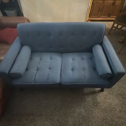 Used Small Blue Sofa