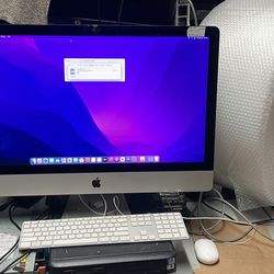 iMac 27” iMac 2015 i5 Quad Core 16GB AMD Radeon GPU 1TB Fusion Drive Monterey OS Keyboard Mouse