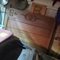 Antique Wood Bed Frame 