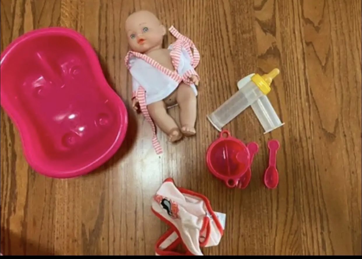 Baby Dolls and Car Seat with Accessories