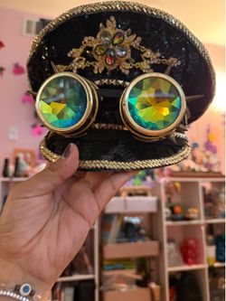 Captain Hat with removable goggles