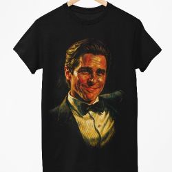 Black T-shirt Christian Bale Patrick Bateman