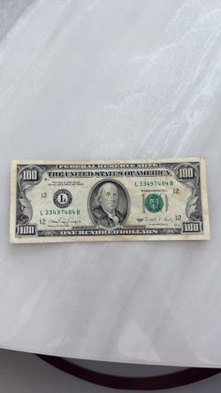 1990 Circulated 100 Dollar Bill