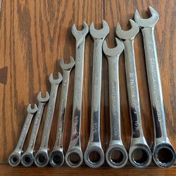 9 Piece SAE Ratcheting Wrench Set