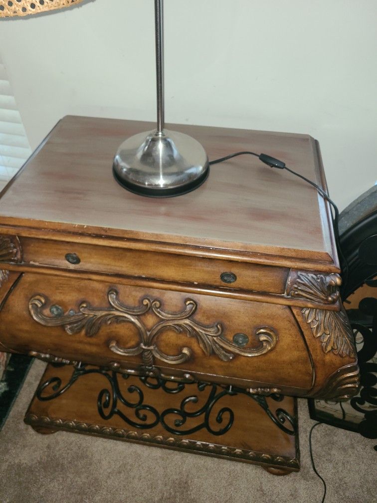 Bombe Chest with Wrought Iron Accents