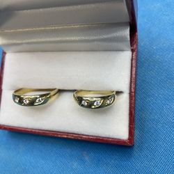 14k Gold His And Hers Wedding Or Promise Ring Set