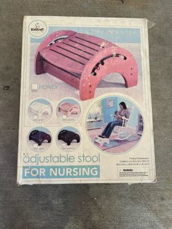 KidKraft Adjustable Wood Stool for Nursing w/ Anti Slip Pads - Honey 15141