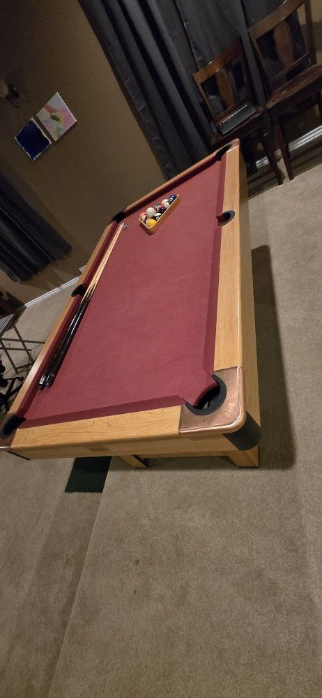 Youth Play Pool Table