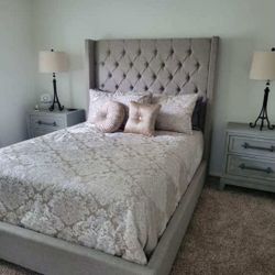 Bedroom set including comforter, set and mattress