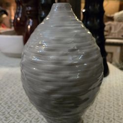 Gray Two Tone Ceramic Bashir Table Vase 