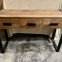 Hudson Industrial Console Table With Storage - 3 Drawers