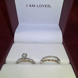 Engagement Ring With Wedding Band For Sale 