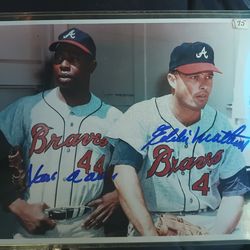 Hank Aaron and Eddie matthews picture ( signed)