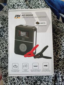 PX AC-5000 jump starter with air compressor