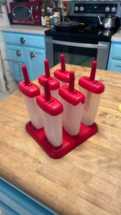 6 pack heavy plastic popsicle molds