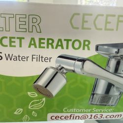 ECEFIN Sink Filter for Bathroom/Kitchen Water Faucet Extender, 1080 Swivel