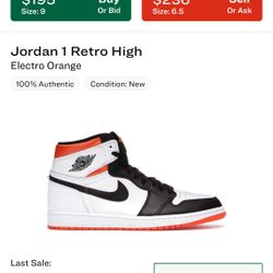 Jordan 1 Electric Orange