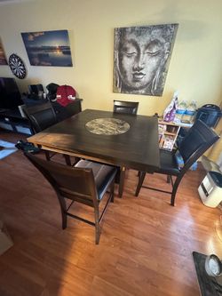 Counter Height Dining Table with 4 Chairs