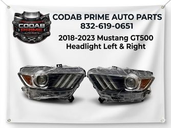 2018-2023 Mustang GT 500 Headlight Halogen Left & Right.