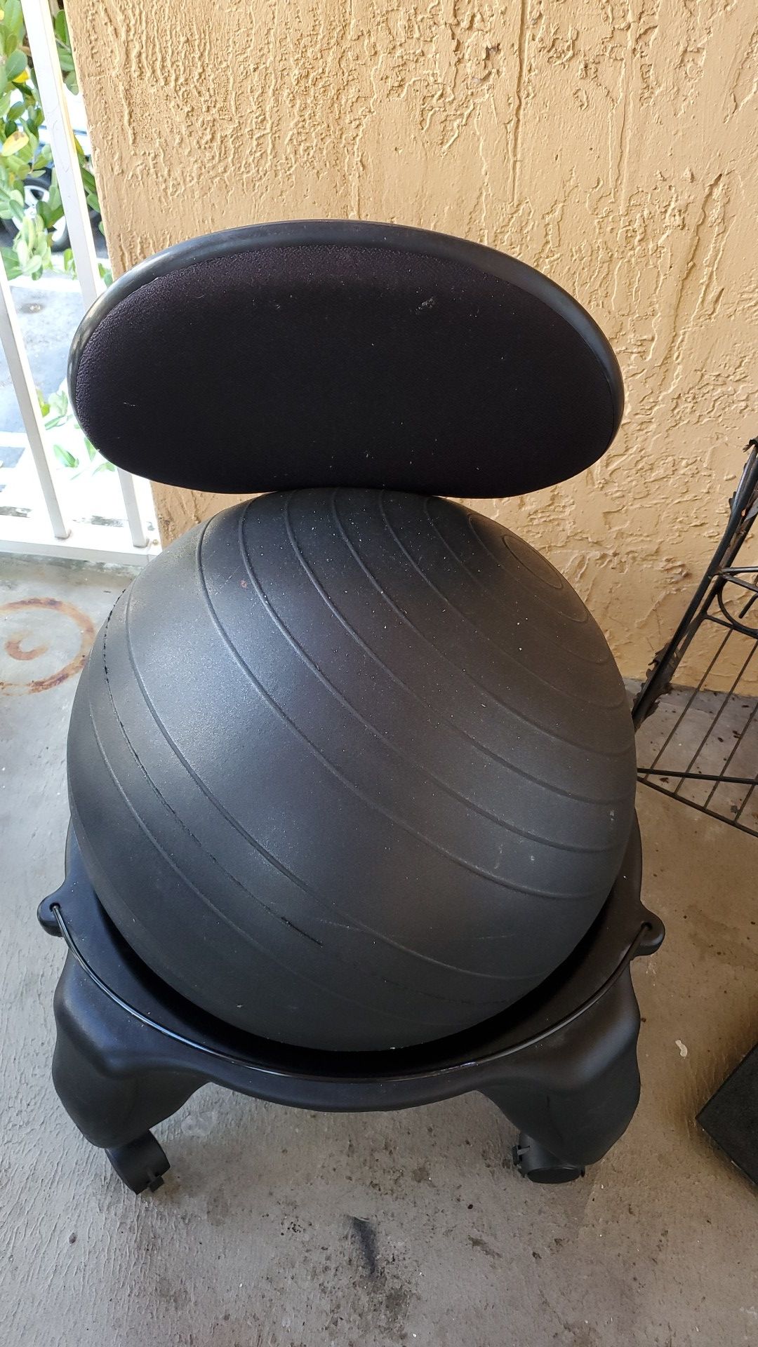 Exercise ball chair, used for back pain, great for spine