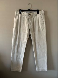 Tommy Hilfiger Men’s Beige Chino Pants Tailored Fit 34W x 30L