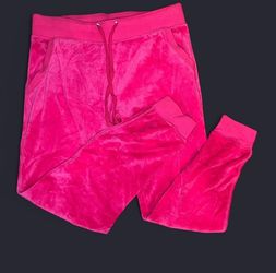Fashion Nova pink velvet sweatpants 