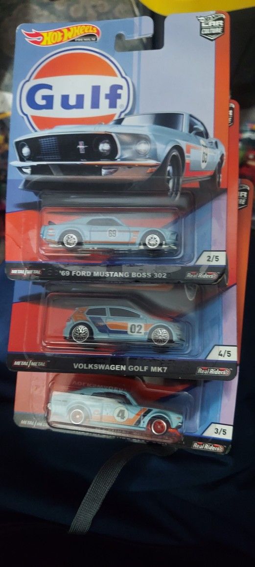 Hotwheels 3 Out Of 5 Gulf Set