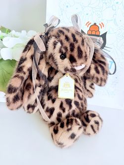 Jellycat Cobblehop Bunny BNWT - Ruby Cruiser Purrks Exclusive + Dust Bag & Bow!