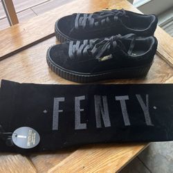 Puma X Fenty Rihanna Creeper- Black On Black Velvet