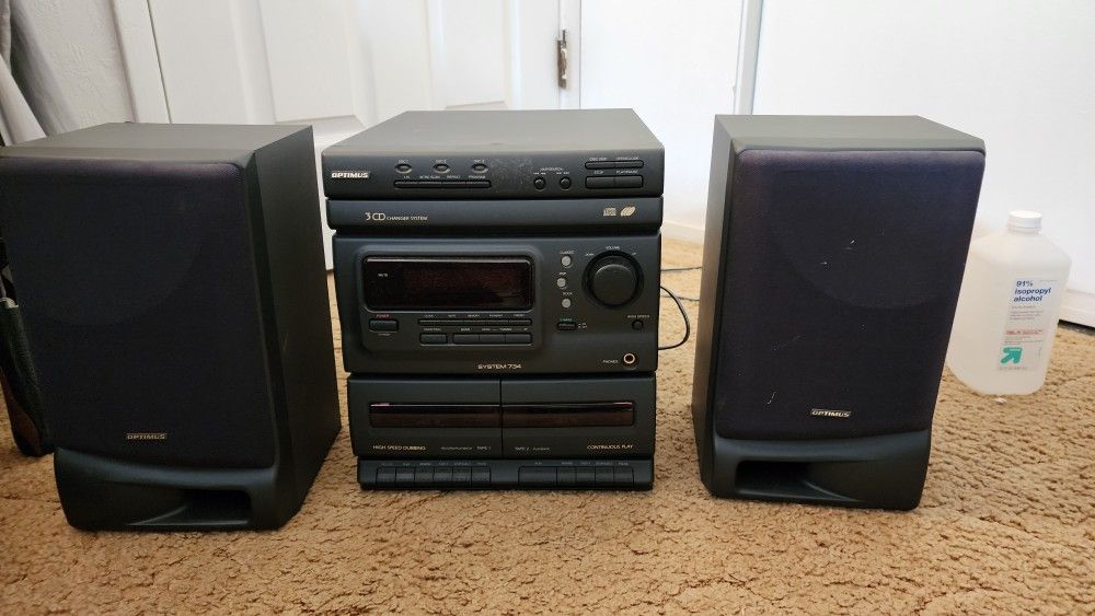 Optimus 3CD Changer Stereo System System 734