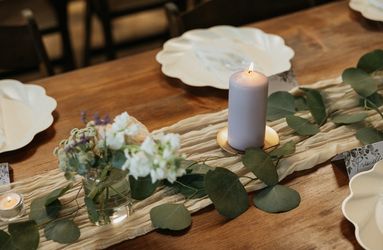 Gold Metal Candle Holder Trays